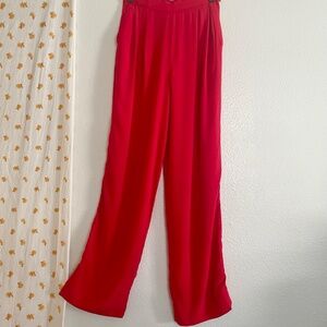 Vintage Ralph Lauren Original Sample Red High Waisted Chiffon Pants